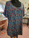 Women's XXL DBP Sewing Floral Lace Dolman T-shirt