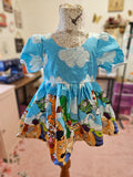 New GIRL'S Toy Story Border Print w/ Puff Sleeves Dress CW 2T/4T