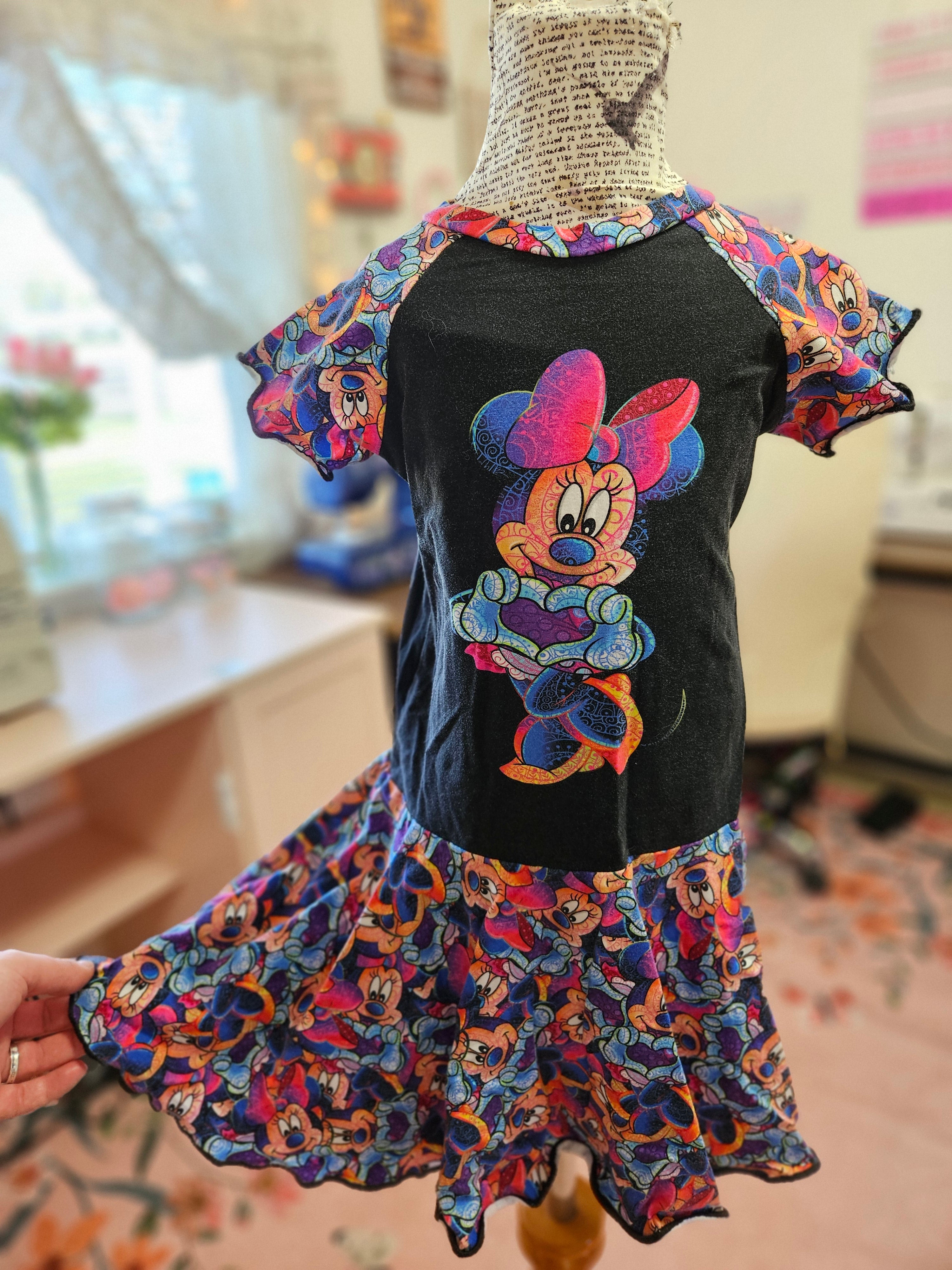 GIRL'S Minnie Mouse Panel Dress CL 4T