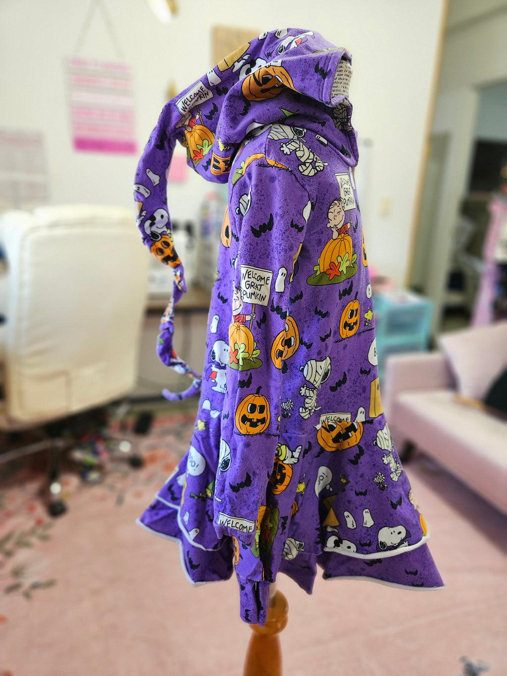 GIRL'S Halloween The Great Pumpkin Charlie Brown with Hood Dress BFT 4T+