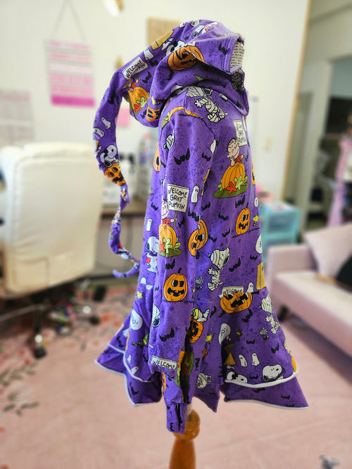 GIRL'S Halloween The Great Pumpkin Charlie Brown with Hood Dress BFT 4T+