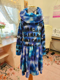 GIRL'S Stretch Plush Cowl Neck Dress Aurora Silhouettes 4T+ (Stretchy!)
