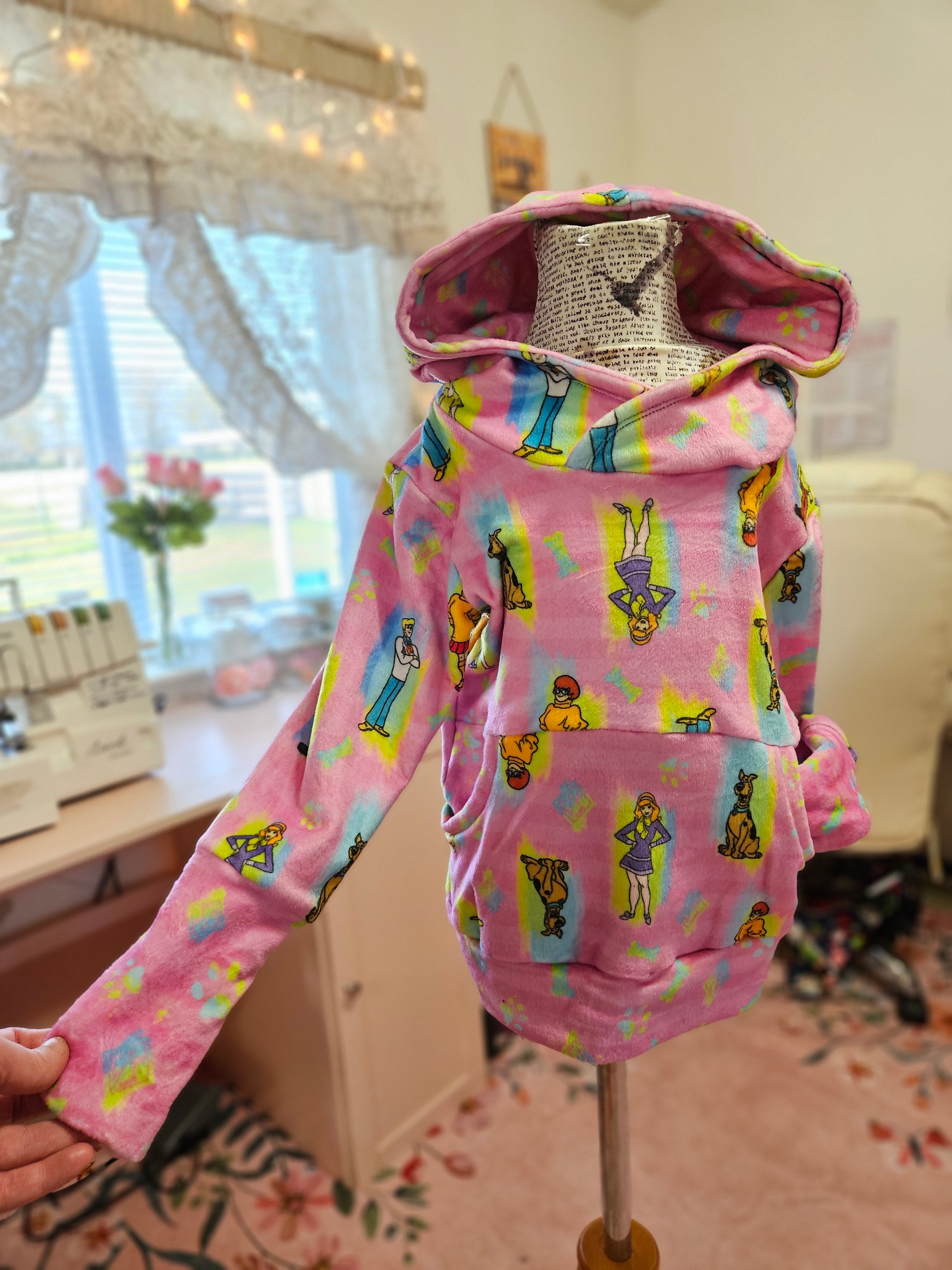GIRL'S Scooby Doo Pink Stretch Plush Hoodie w/ pocket 4T