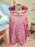 GIRL'S Faux Pink Glitter Stretch Plush Hoodie 4T