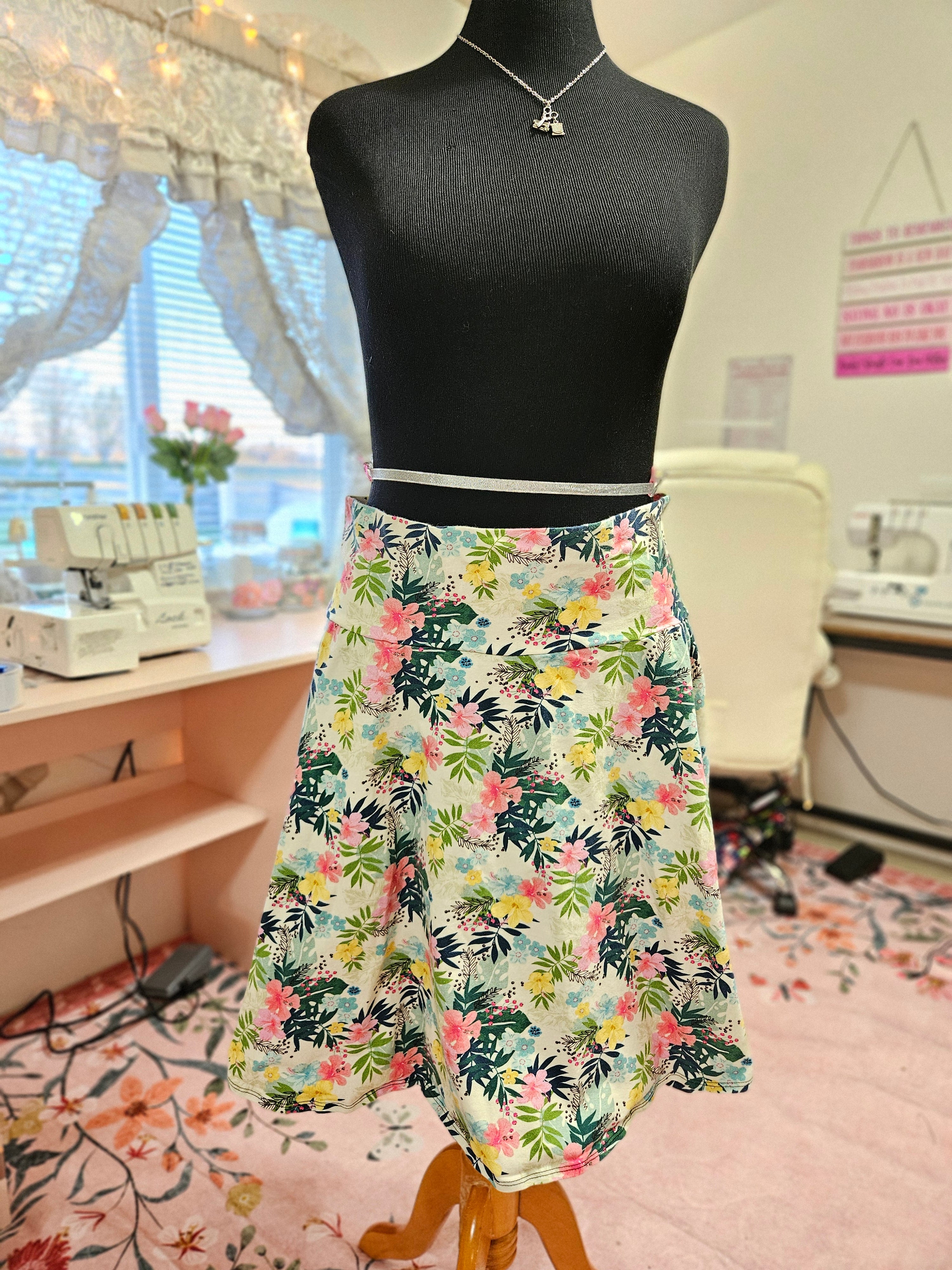 Women's XXL Tropical CL Yoga Banded Skirt