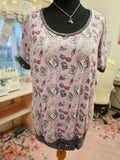NEW Women's XXL HP Looney Lovegood Dolman Top BL