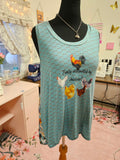 NEW Women's XXL Easily Distracted By Chickens Tank Top BL
